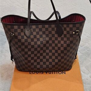 Louis Vuitton Neverfull Damier Ebene Tote PM Brown Canvas